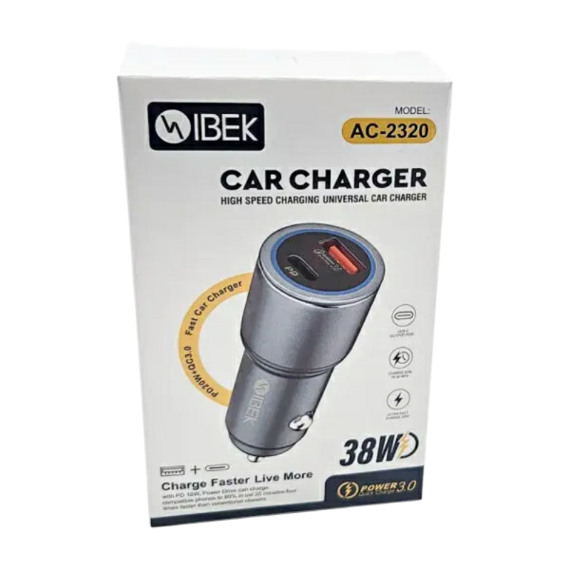 Cargador Para Auto Usb + Tipo C