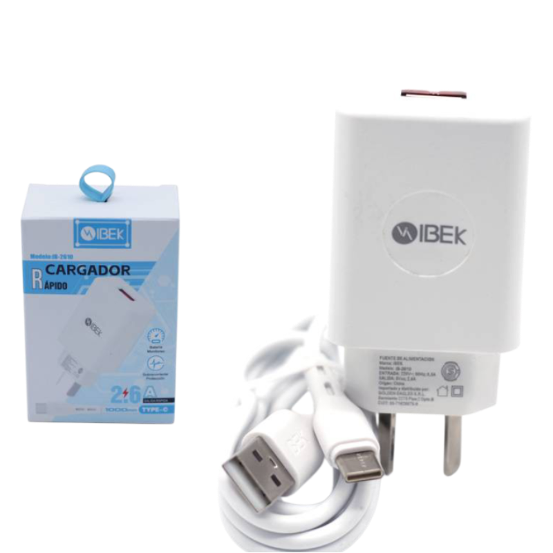 Cargador Usb Con Cable Tipo C Separado